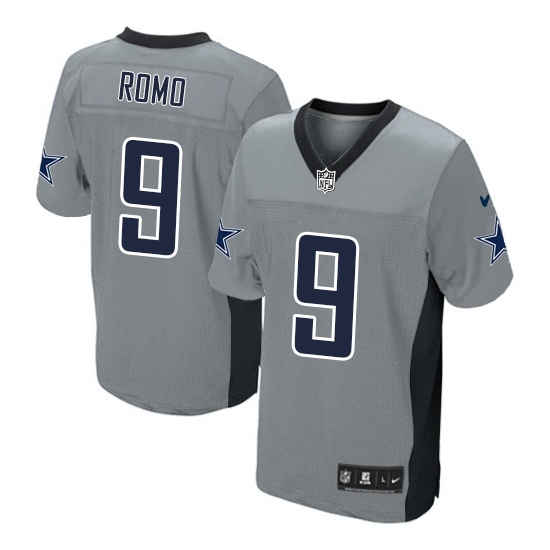 Nike Tony Romo Dallas Cowboys Elite Jersey - Grey Shadow