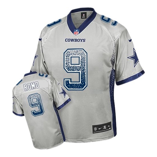 Nike Tony Romo Dallas Cowboys Elite Drift Fashion Jersey - Grey