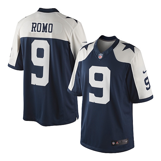 Nike Tony Romo Dallas Cowboys Limited Throwback Alternate Jersey - Navy Blue