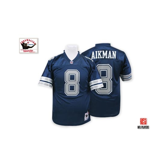 Mitchell and Ness Troy Aikman Dallas Cowboys Authentic Throwback Jersey - Navy Blue