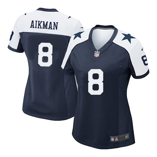 Nike Troy Aikman Dallas Cowboys Women's Game Throwback Alternate Jersey - Navy Blue