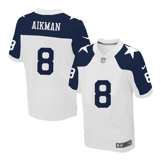 Nike Troy Aikman Dallas Cowboys Elite Throwback Alternate Jersey - White