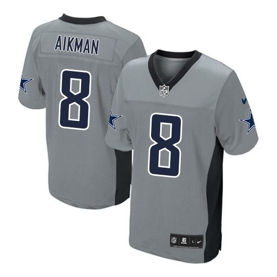 Nike Troy Aikman Dallas Cowboys Elite Jersey - Grey Shadow