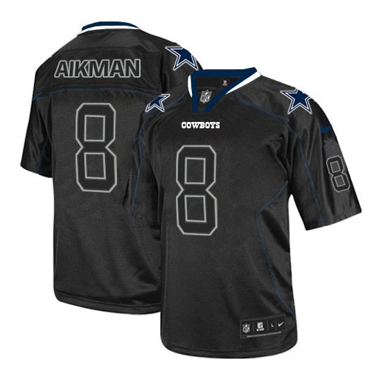 Nike Troy Aikman Dallas Cowboys Elite Jersey - Lights Out Black