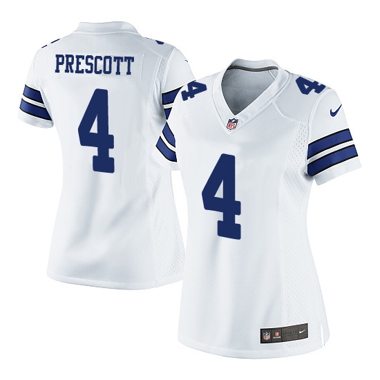 Nike Women's Dallas Cowboys Dak Prescott Limited Jersey - White