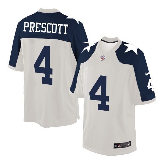 Nike Youth Dallas Cowboys Dak Prescott Elite Throwback Alternate Jersey - White
