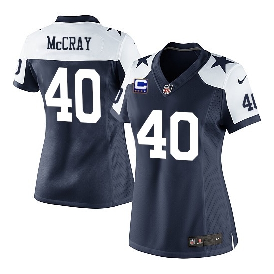 Nike Danny McCray Dallas Cowboys Women's Elite Throwback Alternate C Patch Jersey - Navy Blue
