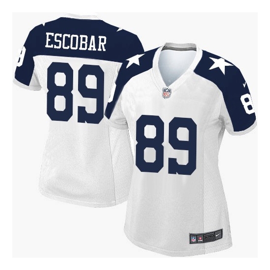 Nike Gavin Escobar Dallas Cowboys Women's Elite Throwback Alternate Jersey - White
