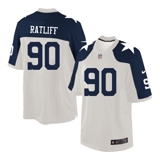 Nike Jay Ratliff Dallas Cowboys Limited Throwback Alternate Jersey - White