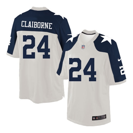 Nike Morris Claiborne Dallas Cowboys Limited Throwback Alternate Jersey - White