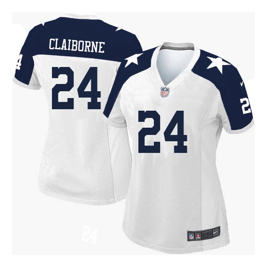 Nike Morris Claiborne Dallas Cowboys Women's Limited Throwback Alternate Jersey - White